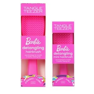 Brand New set of 2 Tangle Teezer x Barbie The Ultimate+Mini Detangling Brushes💕